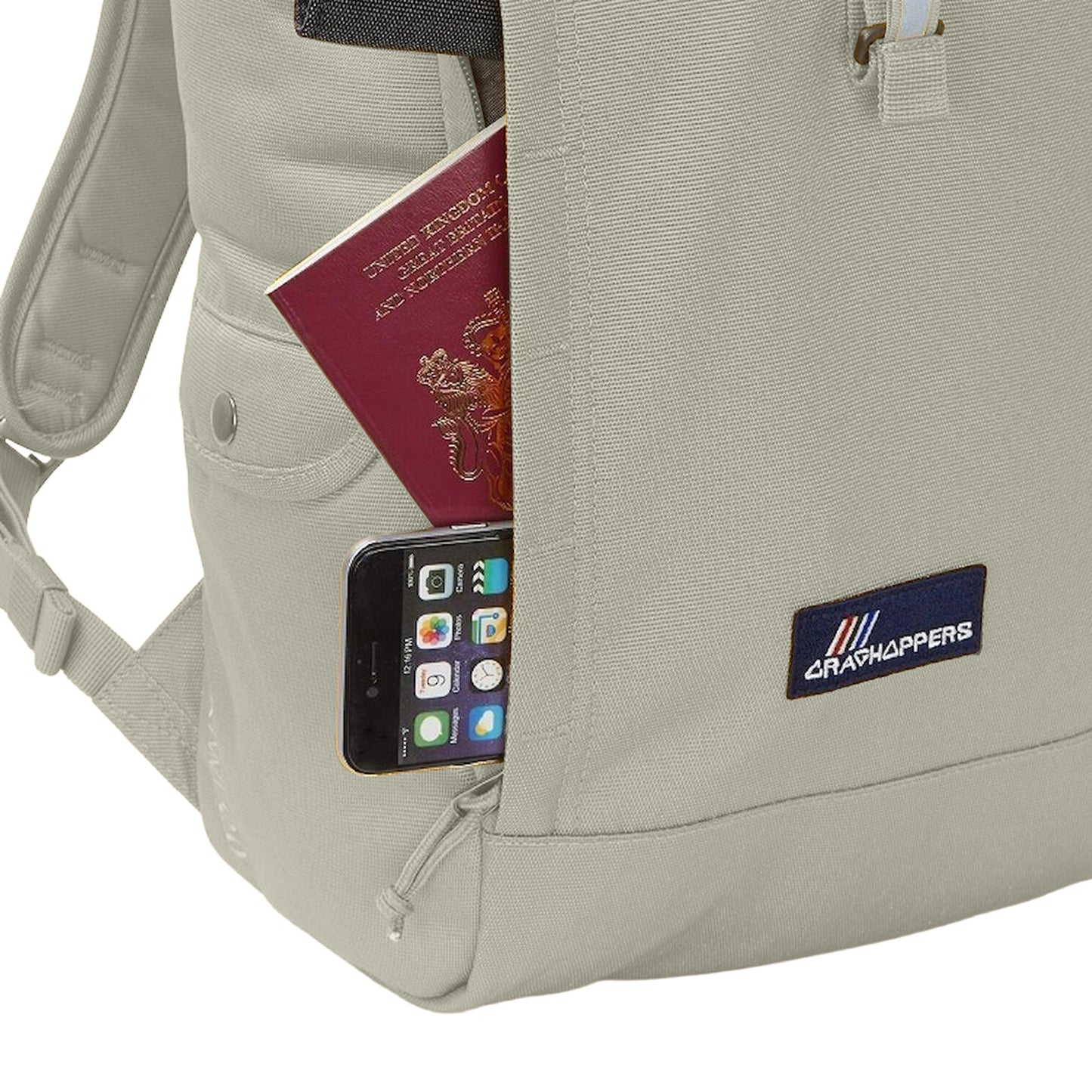 Vert - Back - Craghoppers Classic Kiwi II Roll Top 16L Backpack