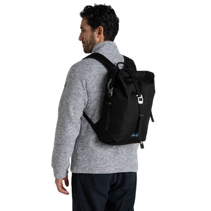 Black - Side - Craghoppers Classic Kiwi II Roll Top 16L Backpack