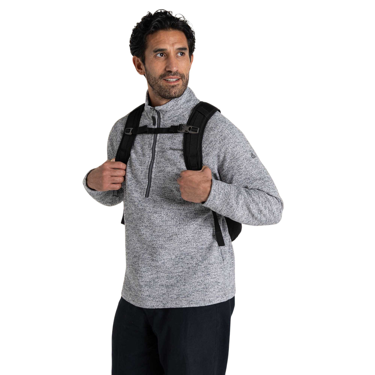 Black - Lifestyle - Craghoppers Classic Kiwi II Roll Top 16L Backpack