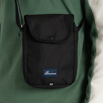 Black - Back - Craghoppers Kiwi Logo Crossbody Bag