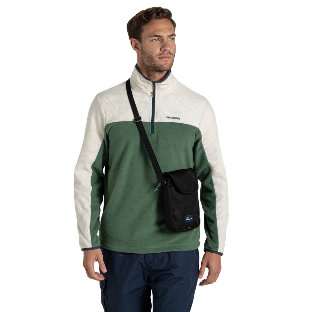 Black - Side - Craghoppers Kiwi Logo Crossbody Bag