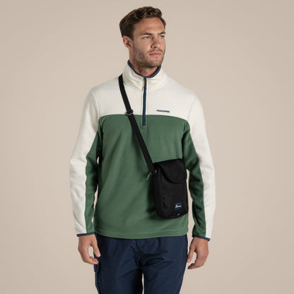 Black - Side - Craghoppers Kiwi Logo Crossbody Bag