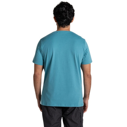 Tranquil Blue - Back - Craghoppers Mens Lucent II Logo Short-Sleeved T-Shirt