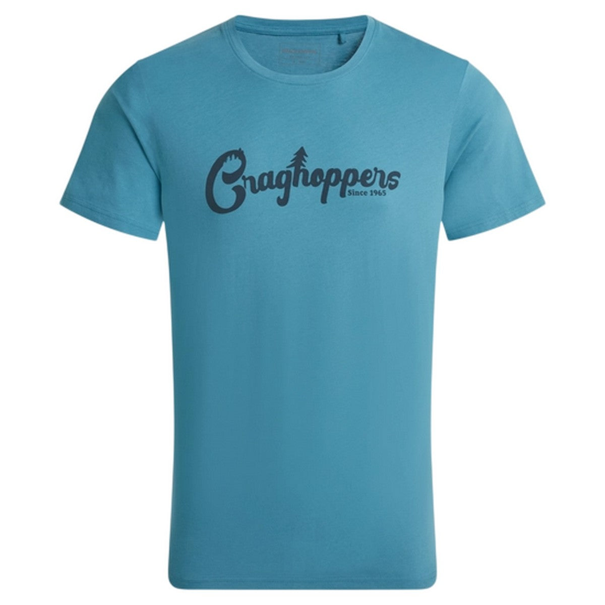 Tranquil Blue - Front - Craghoppers Mens Lucent II Logo Short-Sleeved T-Shirt