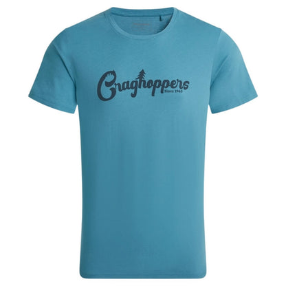 Tranquil Blue - Front - Craghoppers Mens Lucent II Logo Short-Sleeved T-Shirt
