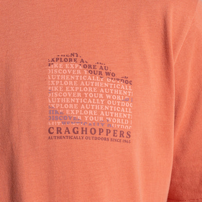 Sahara - Pack Shot - Craghoppers Mens Lucent II Mountain Back Print Short-Sleeved T-Shirt