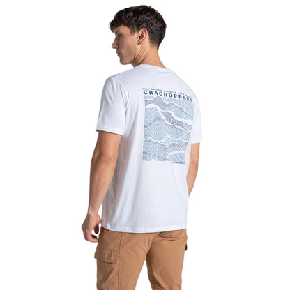 White - Lifestyle - Craghoppers Mens Lucent II Mountain Back Print Short-Sleeved T-Shirt