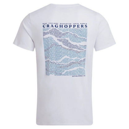 White - Back - Craghoppers Mens Lucent II Mountain Back Print Short-Sleeved T-Shirt