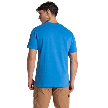 Sky Azure - Back - Craghoppers Mens Lucent II Slogan Short-Sleeved T-Shirt
