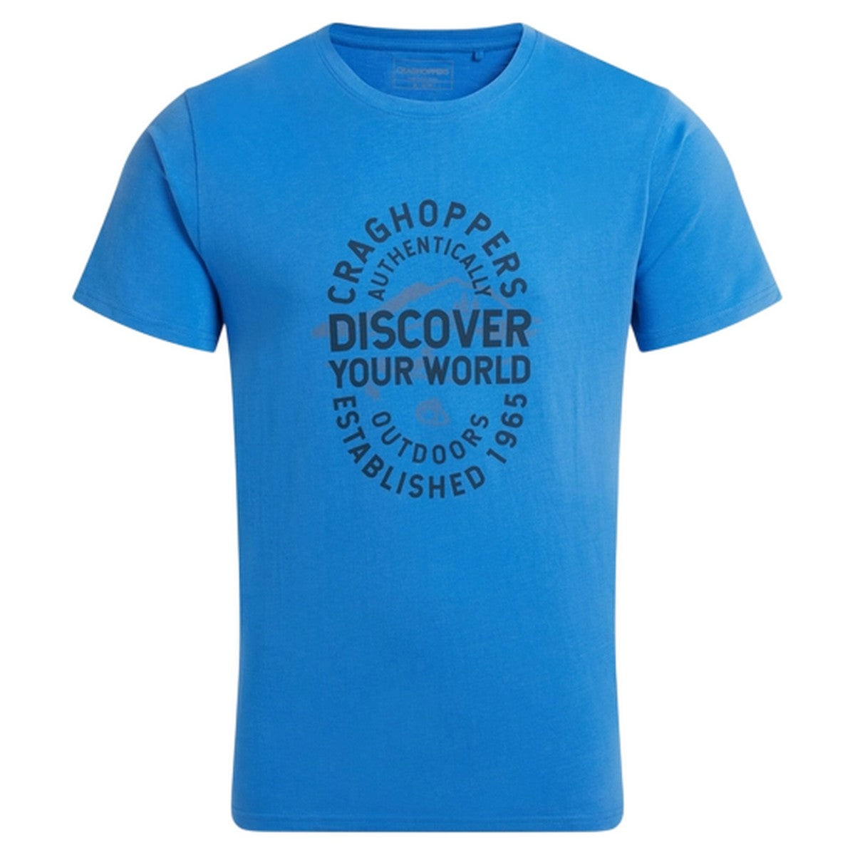 Sky Azure - Front - Craghoppers Mens Lucent II Slogan Short-Sleeved T-Shirt