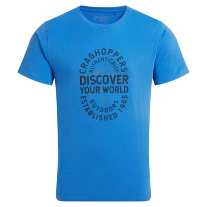 Sky Azure - Front - Craghoppers Mens Lucent II Slogan Short-Sleeved T-Shirt