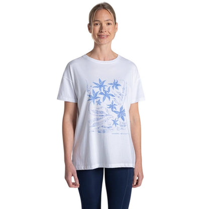 White - Side - Craghoppers Womens-Ladies Bistort Flowers National Trust T-Shirt