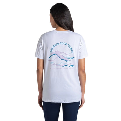 Optic White - Lifestyle - Craghoppers Womens-Ladies Back Print T-Shirt