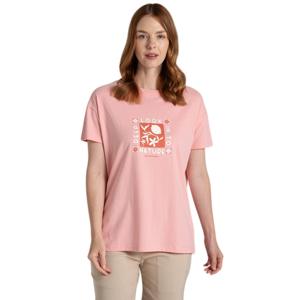 Shell Pink - Side - Craghoppers Womens-Ladies Yago Deep Look Into Nature T-Shirt