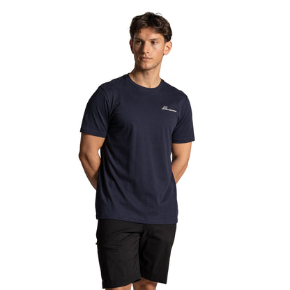 Blue Navy - Side - Craghoppers Mens Lucent II Logo Back Print Short-Sleeved T-Shirt