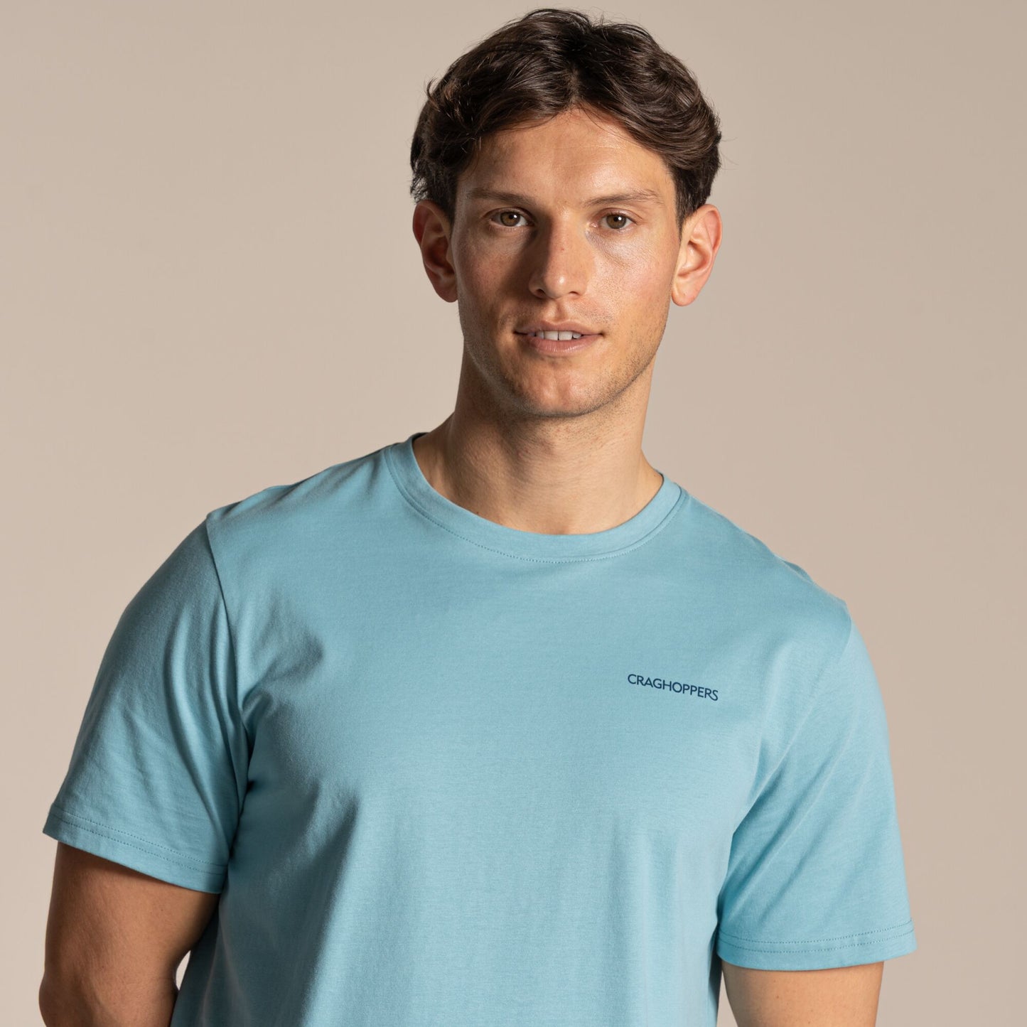 Saltpool - Close up - Craghoppers Mens Lucent II Valley Back Print Short-Sleeved T-Shirt