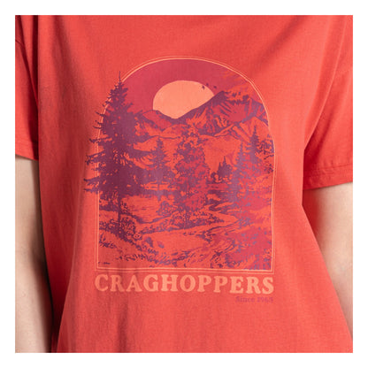 Compote Red - Side - Craghoppers Womens-Ladies Yago Mountain T-Shirt