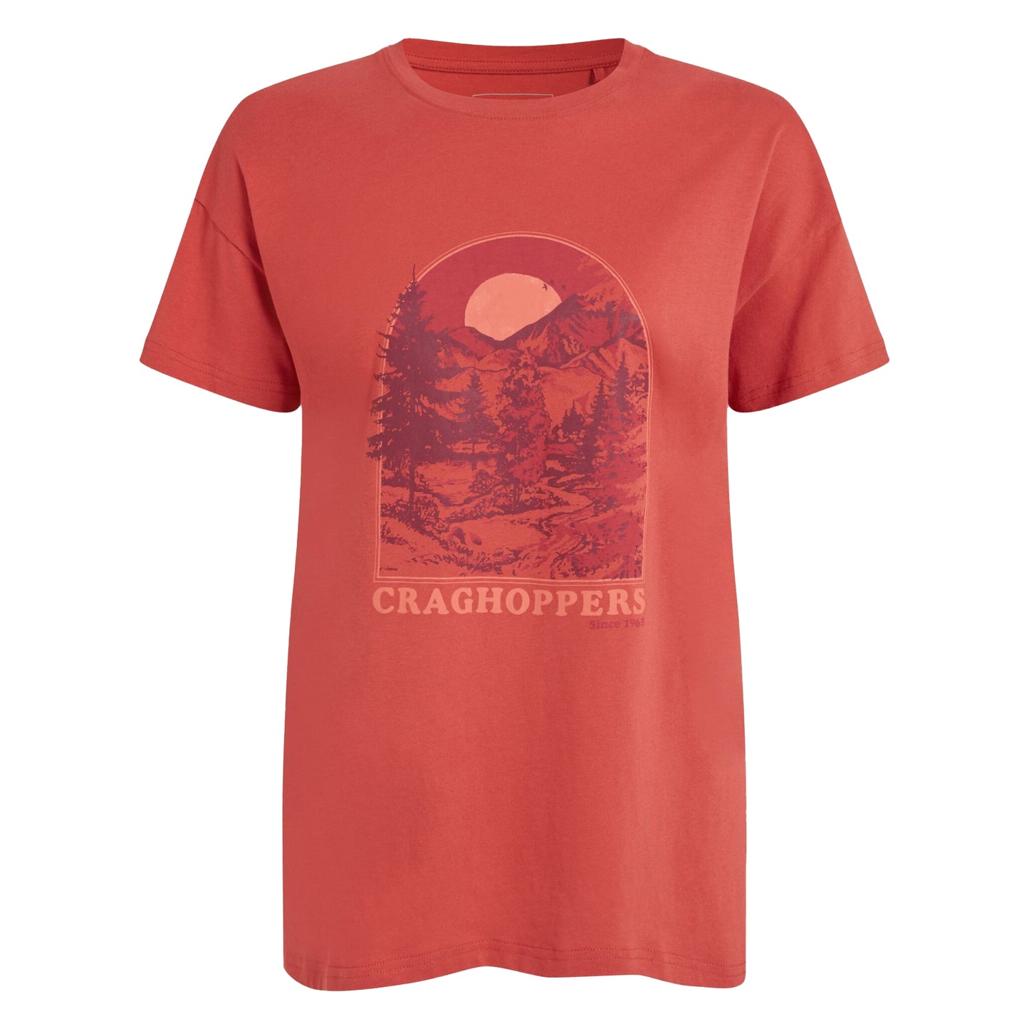 Compote Red - Front - Craghoppers Womens-Ladies Yago Mountain T-Shirt