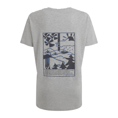 Soft Grey Marl - Back - Craghoppers Womens-Ladies Yago Landscape Back Print Short-Sleeved T-Shirt