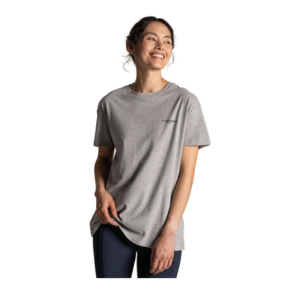 Soft Grey Marl - Lifestyle - Craghoppers Womens-Ladies Yago Landscape Back Print Short-Sleeved T-Shirt