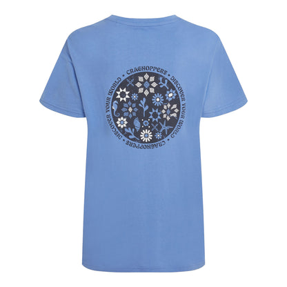 Vinca Blue - Back - Craghoppers Womens-Ladies Yago Sea Floral Back Print Short-Sleeved T-Shirt