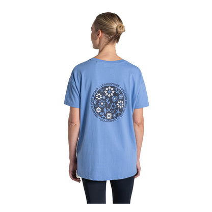 Vinca Blue - Pack Shot - Craghoppers Womens-Ladies Yago Sea Floral Back Print Short-Sleeved T-Shirt
