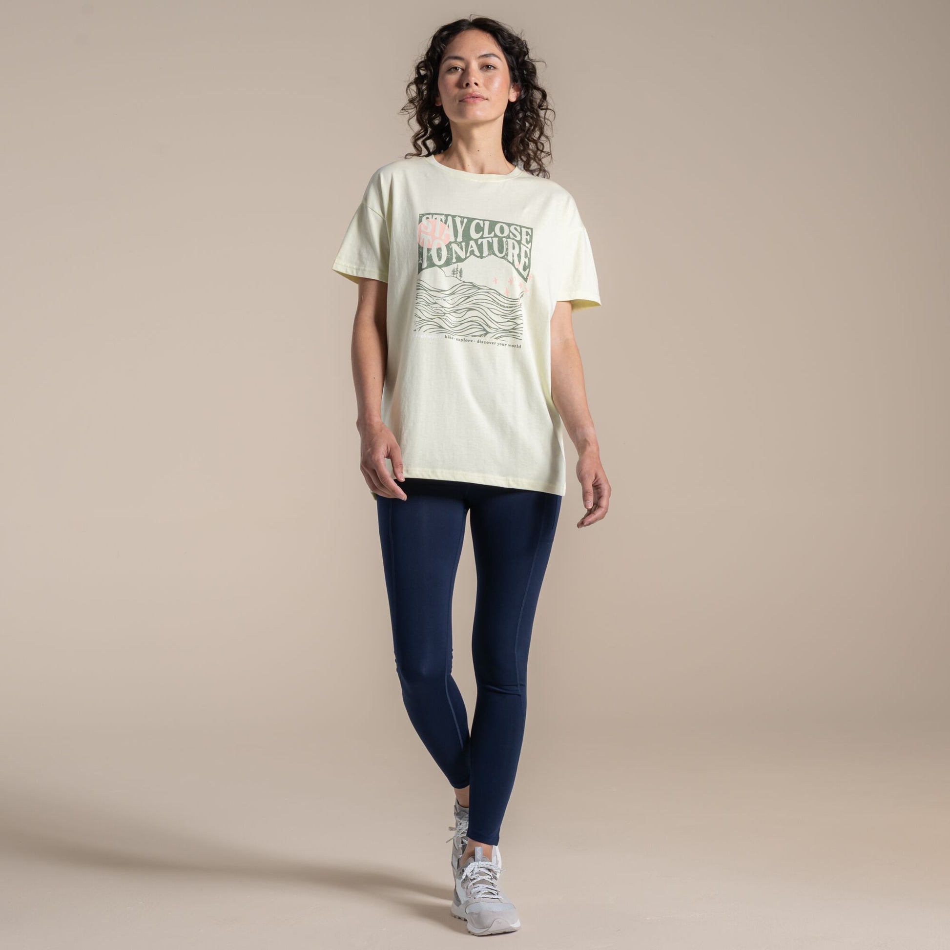 Pear Drop - Pack Shot - Craghoppers Womens-Ladies Yago Stay Close To Nature Short-Sleeved T-Shirt