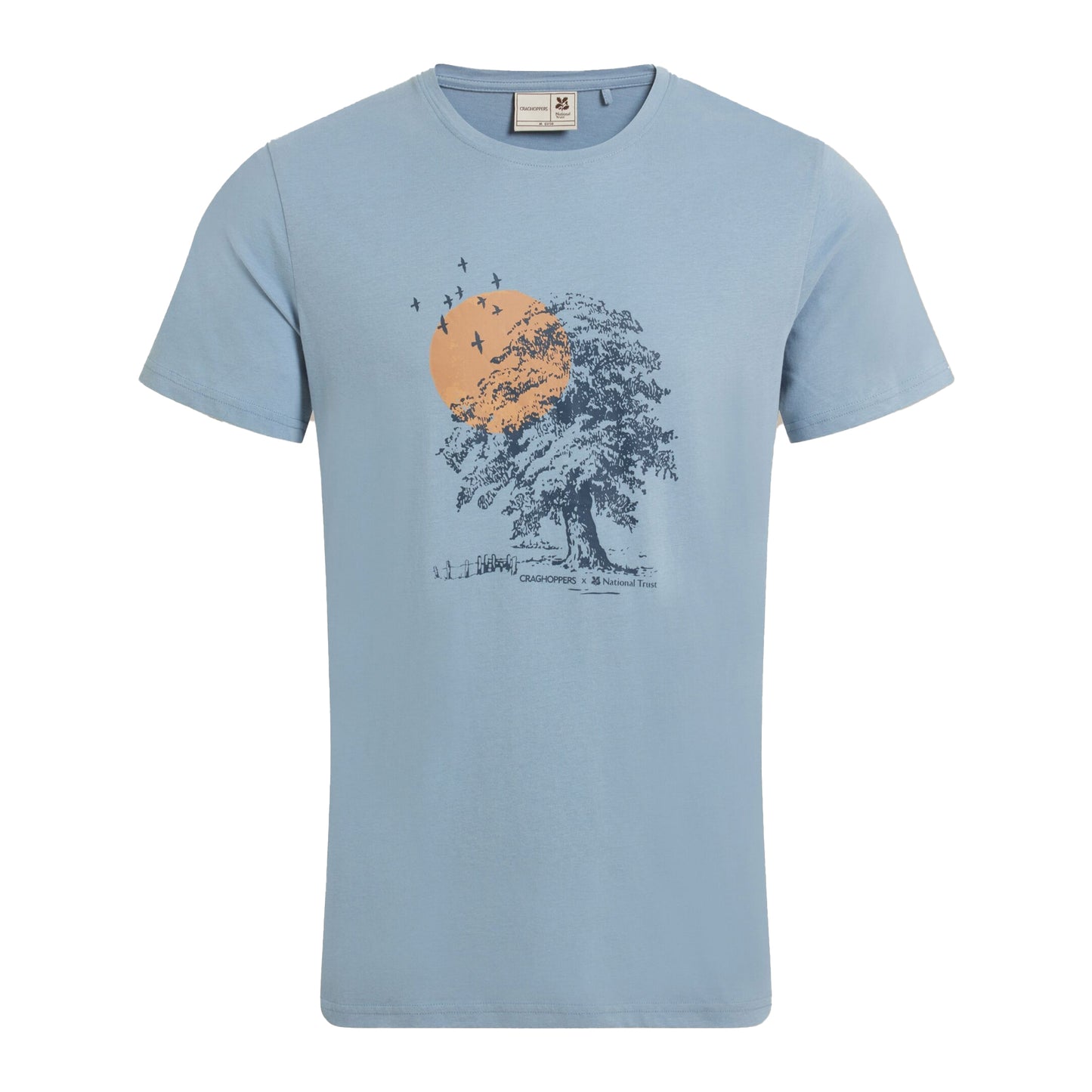 Morning Fog - Front - Craghoppers Mens National Trust Sabden Sunrise T-Shirt