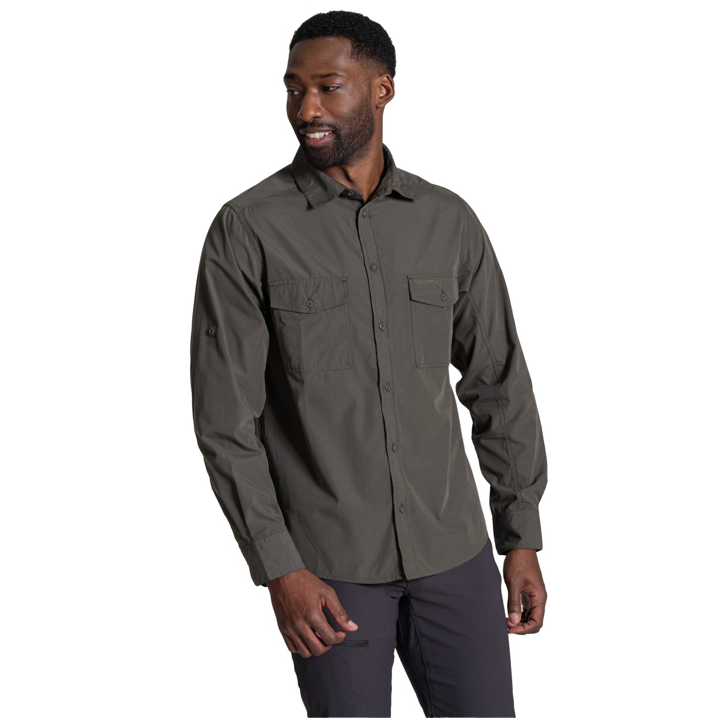 Cedar - Side - Craghoppers Mens Kiwi II Long-Sleeved Shirt