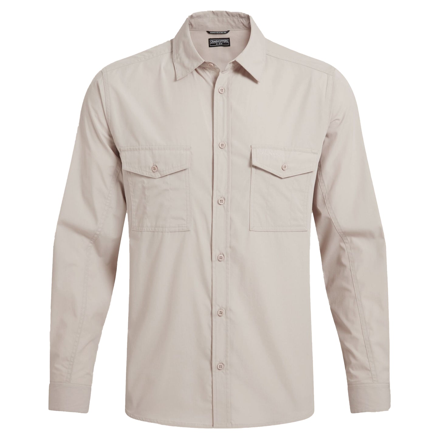 Oatmeal - Front - Craghoppers Mens Kiwi II Long-Sleeved Shirt