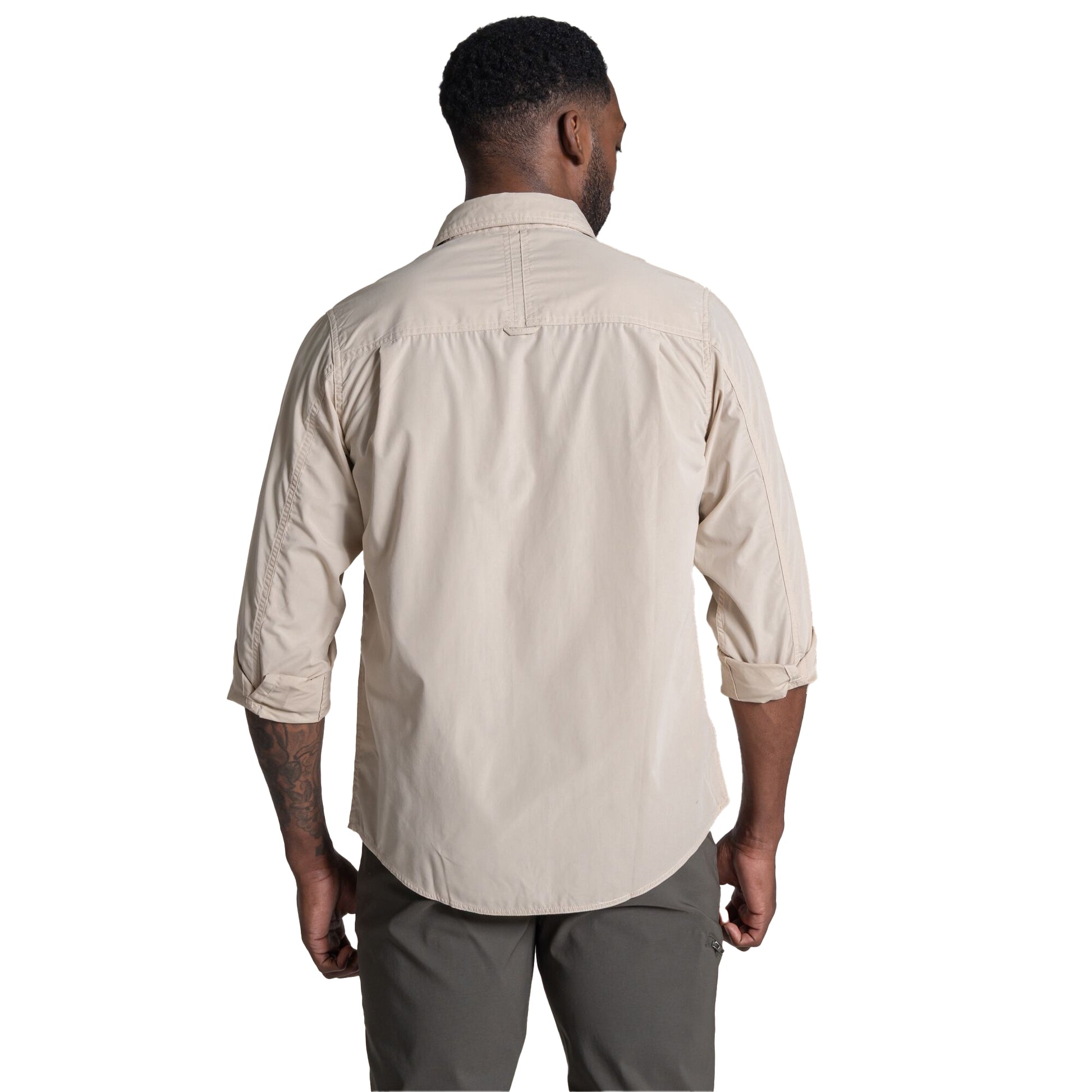Oatmeal - Back - Craghoppers Mens Kiwi II Long-Sleeved Shirt