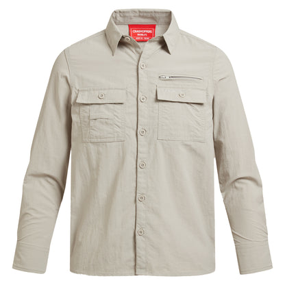 Parchment - Front - Craghoppers Childrens-Kids Adventure Nosilife Long-Sleeved Shirt