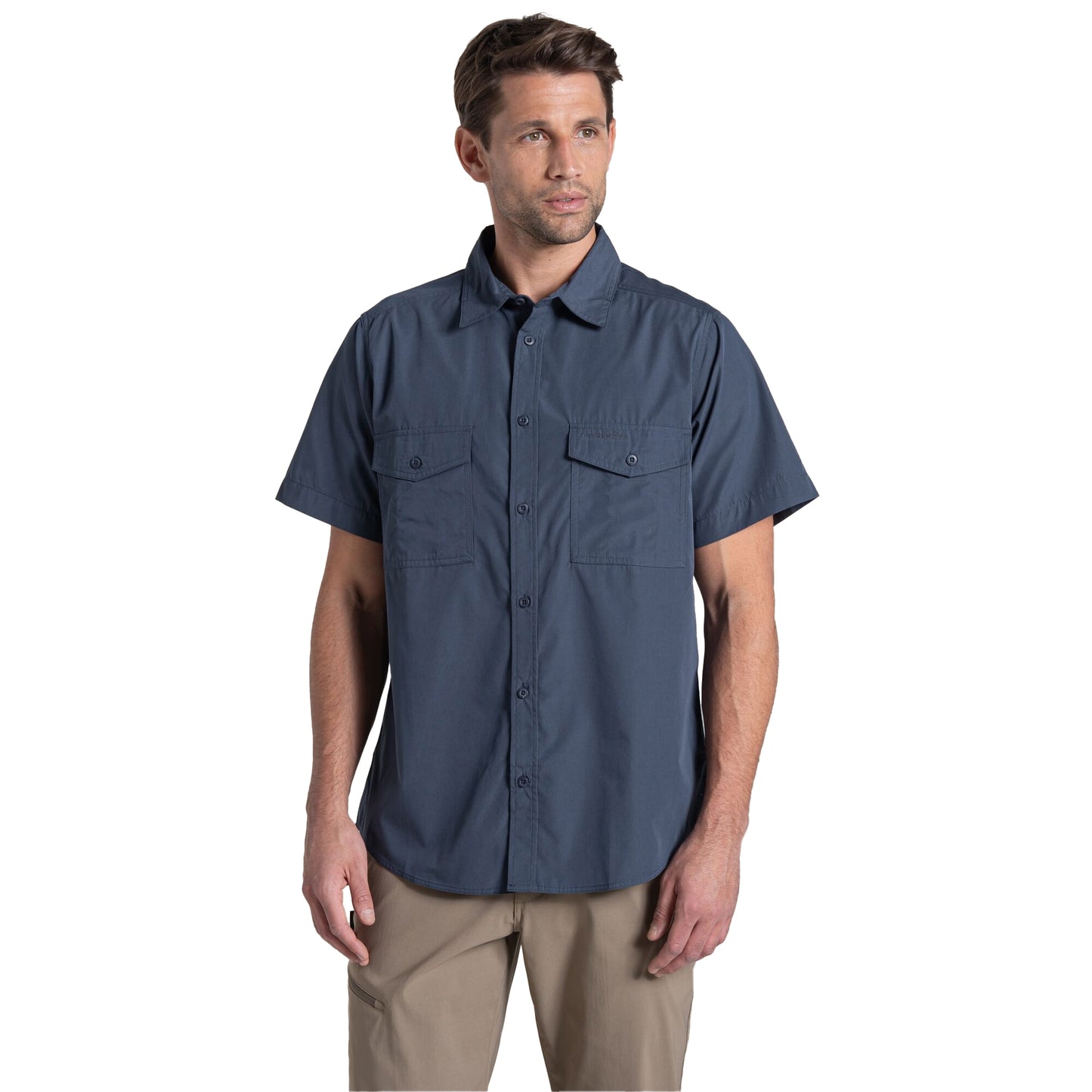 Ombre Blue - Side - Craghoppers Mens Kiwi II Short-Sleeved Shirt