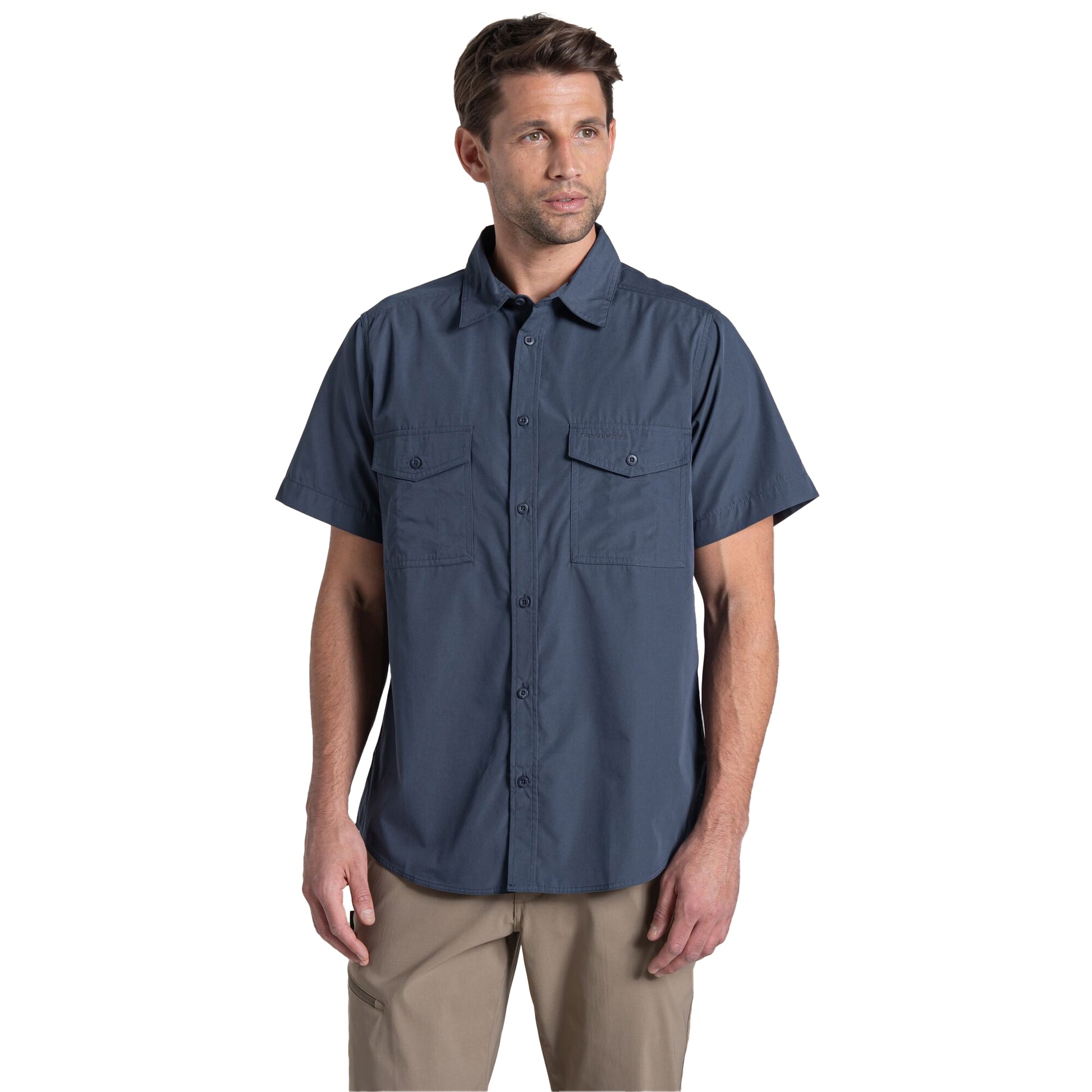 Ombre Blue - Side - Craghoppers Mens Kiwi II Short-Sleeved Shirt