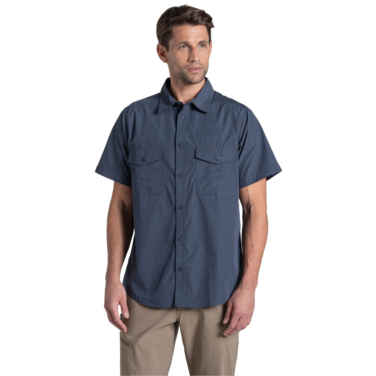 Ombre Blue - Pack Shot - Craghoppers Mens Kiwi II Short-Sleeved Shirt
