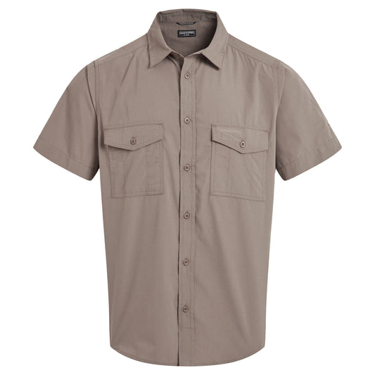 Pebble - Front - Craghoppers Mens Kiwi II Short-Sleeved Shirt