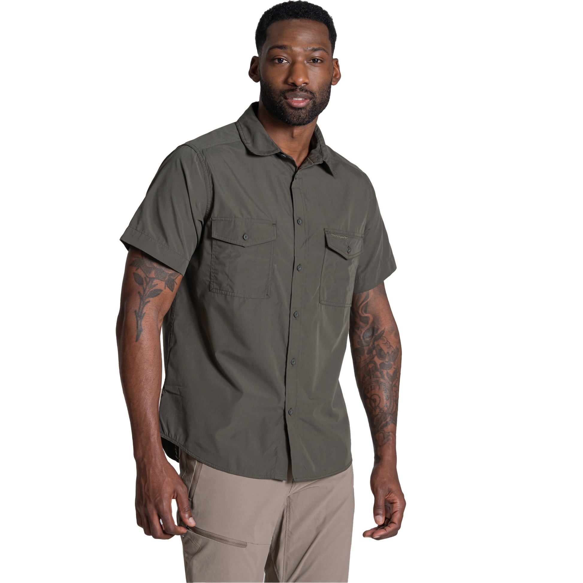 Cedar - Side - Craghoppers Mens Kiwi II Short-Sleeved Shirt