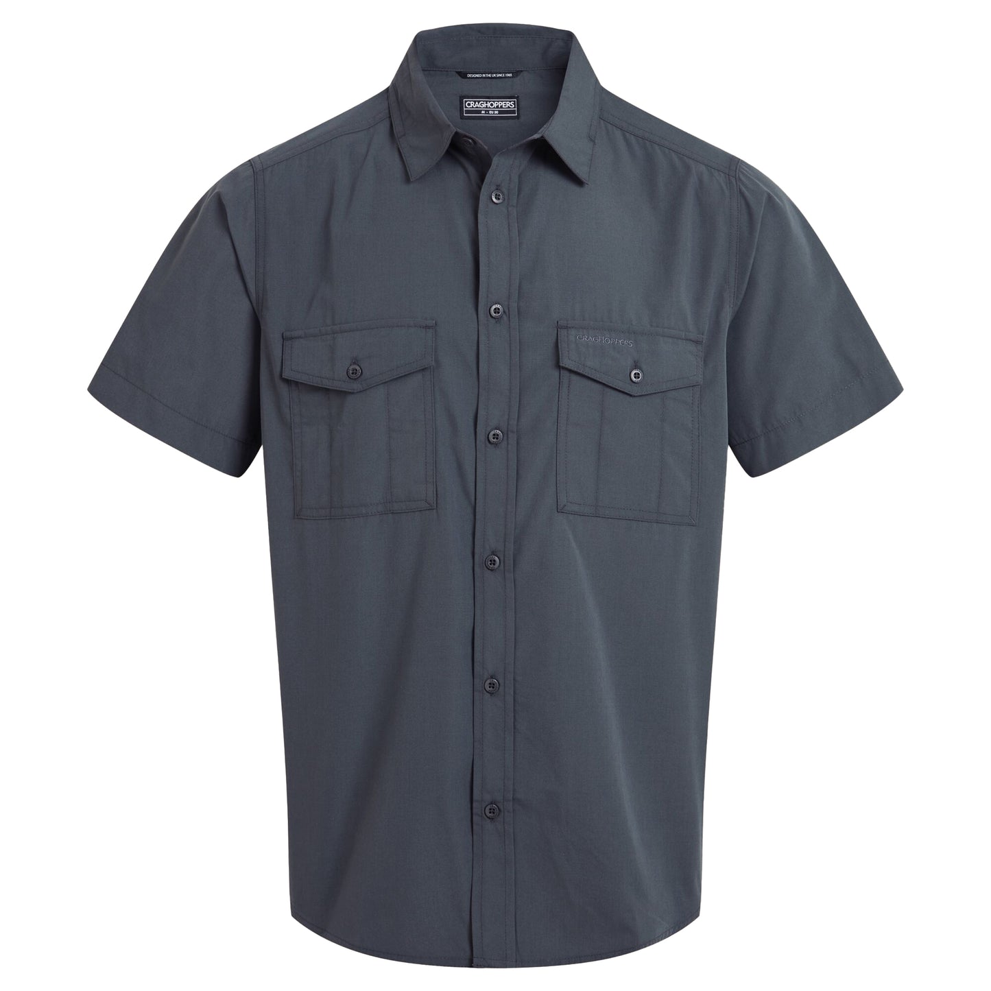 Dark Grey - Front - Craghoppers Mens Kiwi II Short-Sleeved Shirt