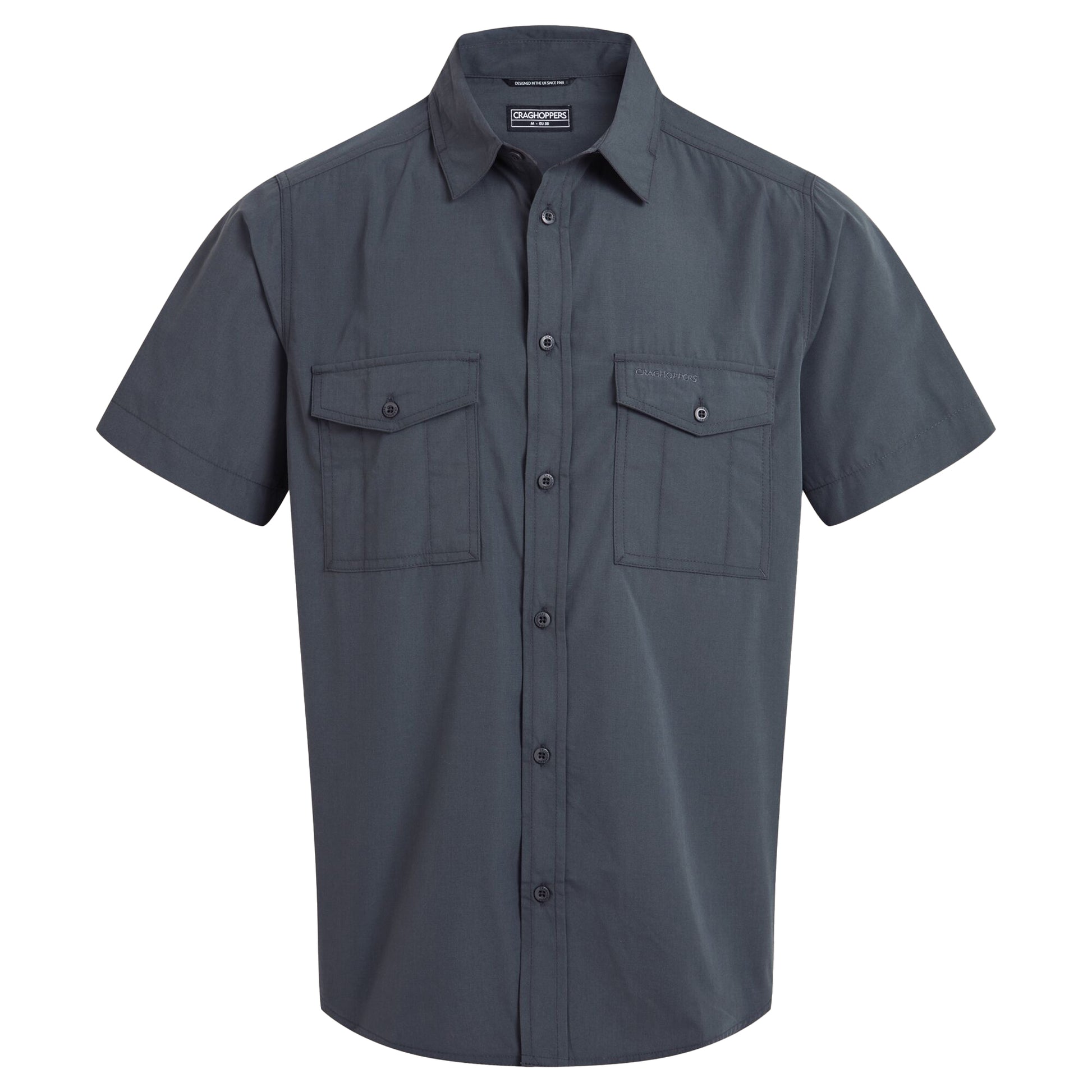 Dark Grey - Front - Craghoppers Mens Kiwi II Short-Sleeved Shirt