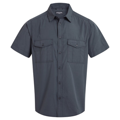 Dark Grey - Front - Craghoppers Mens Kiwi II Short-Sleeved Shirt