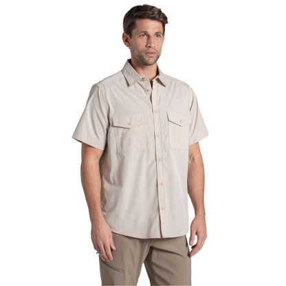 Oatmeal - Front - Craghoppers Mens Kiwi II Short-Sleeved Shirt