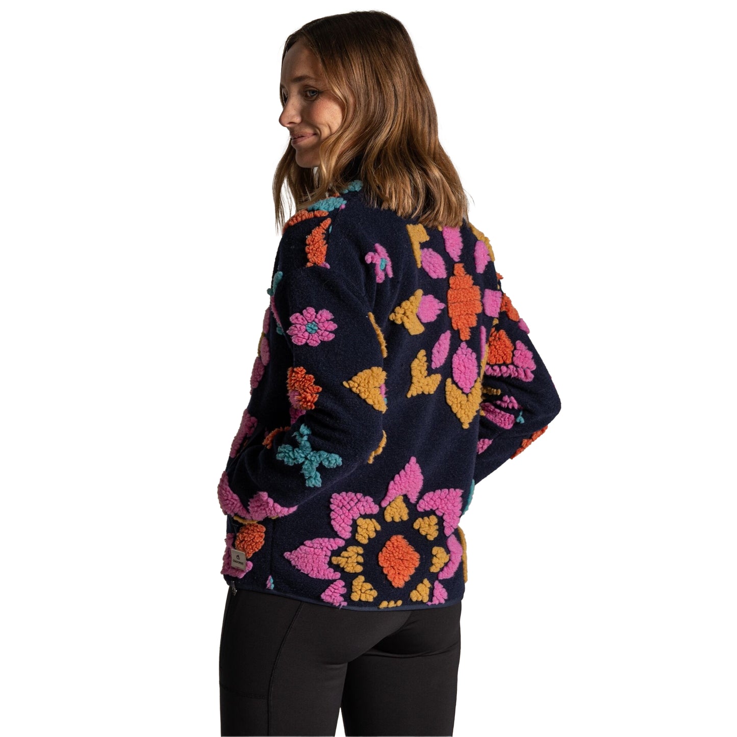Dark Sapphire - Back - Craghoppers Womens-Ladies Catalina Flowers Full Zip Fleece Jacket
