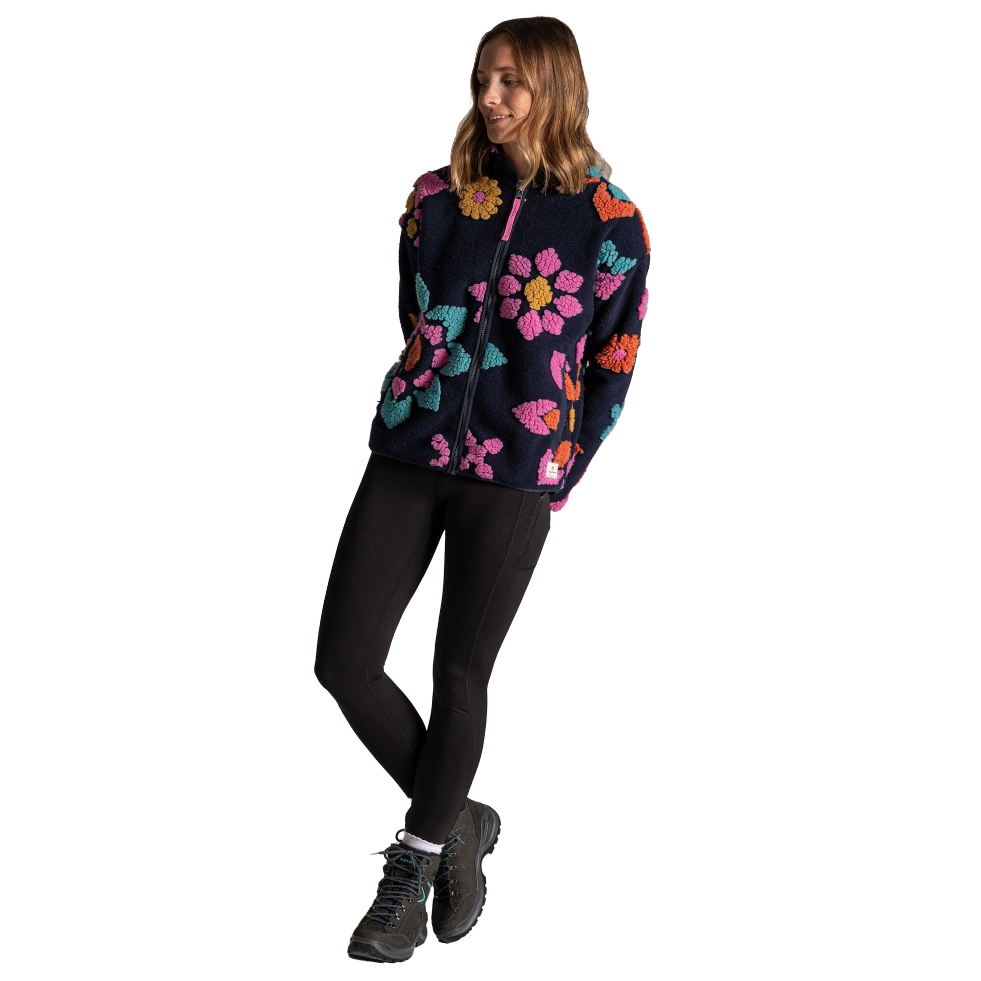 Dark Sapphire - Lifestyle - Craghoppers Womens-Ladies Catalina Flowers Full Zip Fleece Jacket