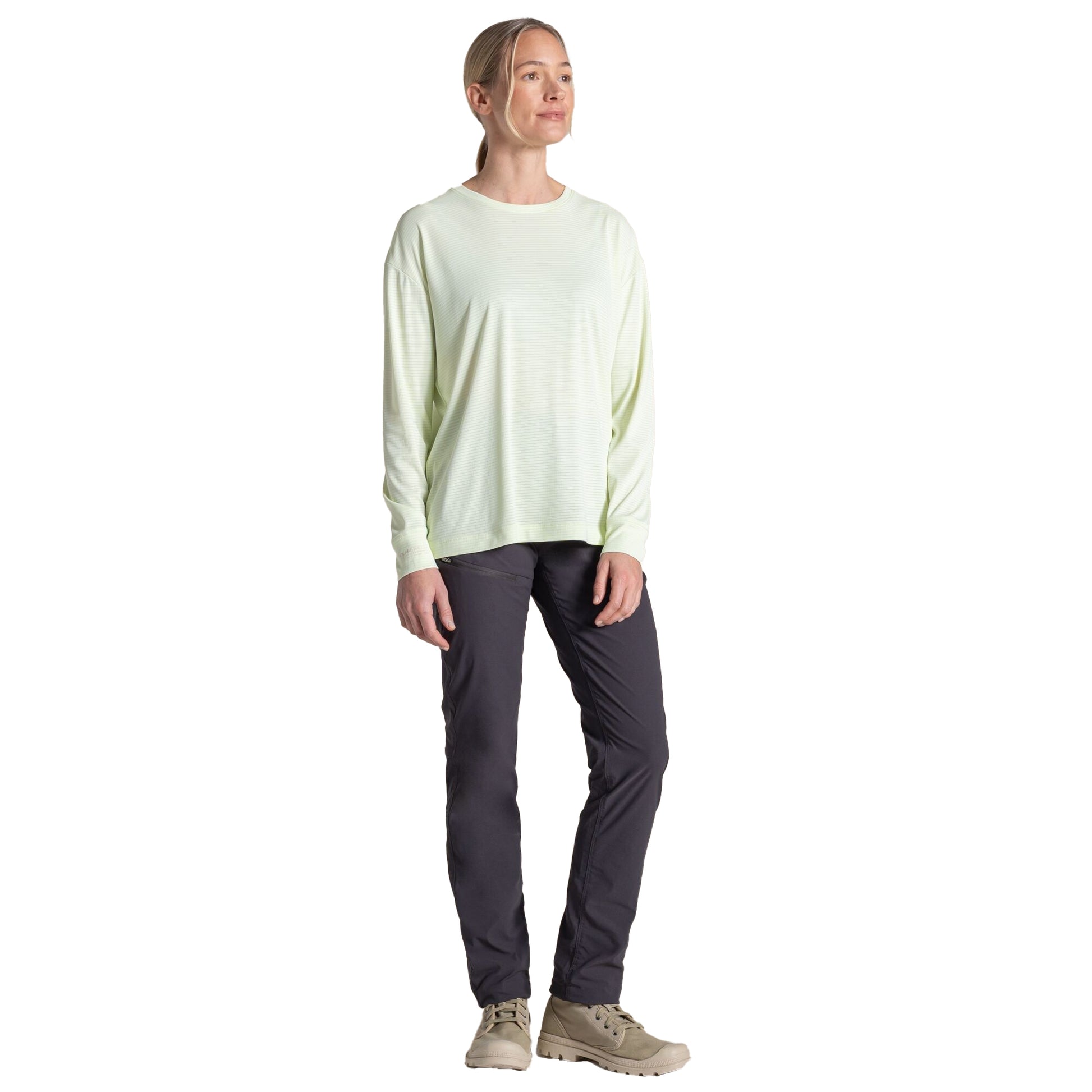 Pear Drop - Pack Shot - Craghoppers Womens-Ladies Nosilife Long-Sleeved T-Shirt