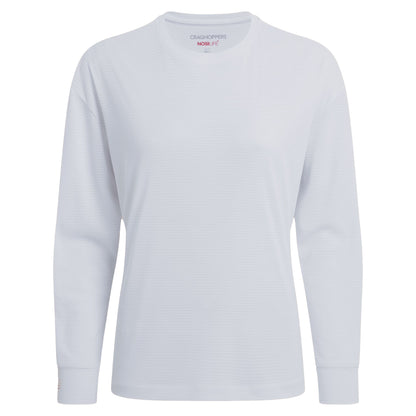 White - Front - Craghoppers Womens-Ladies Nosilife Long-Sleeved T-Shirt