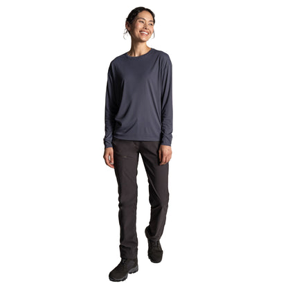 Anthracite - Side - Craghoppers Womens-Ladies Nosilife Long-Sleeved T-Shirt
