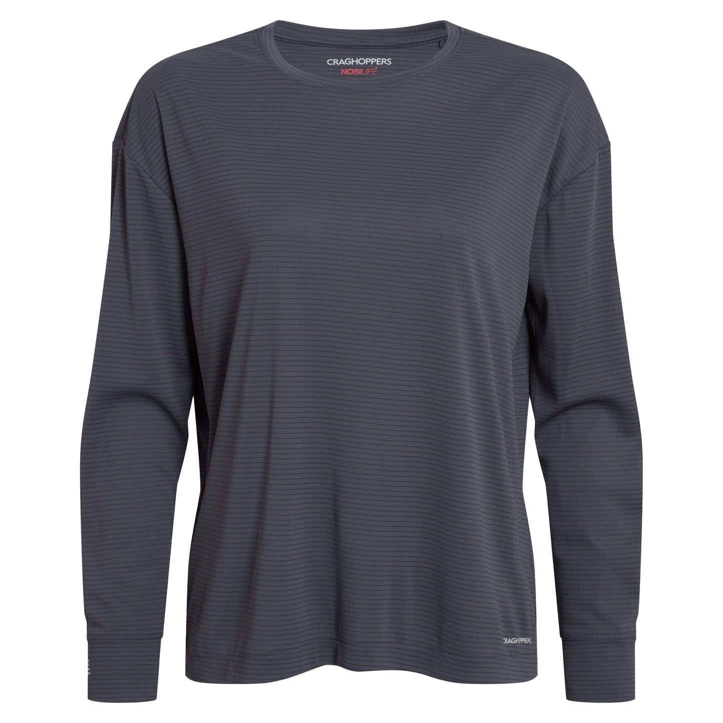 Anthracite - Front - Craghoppers Womens-Ladies Nosilife Long-Sleeved T-Shirt