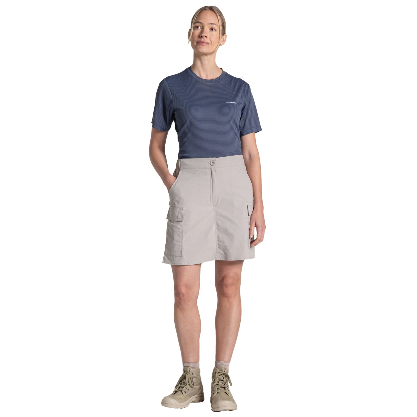 Soft Mushroom - Pack Shot - Craghoppers Womens-Ladies NosiLife Pro Cargo Skirt