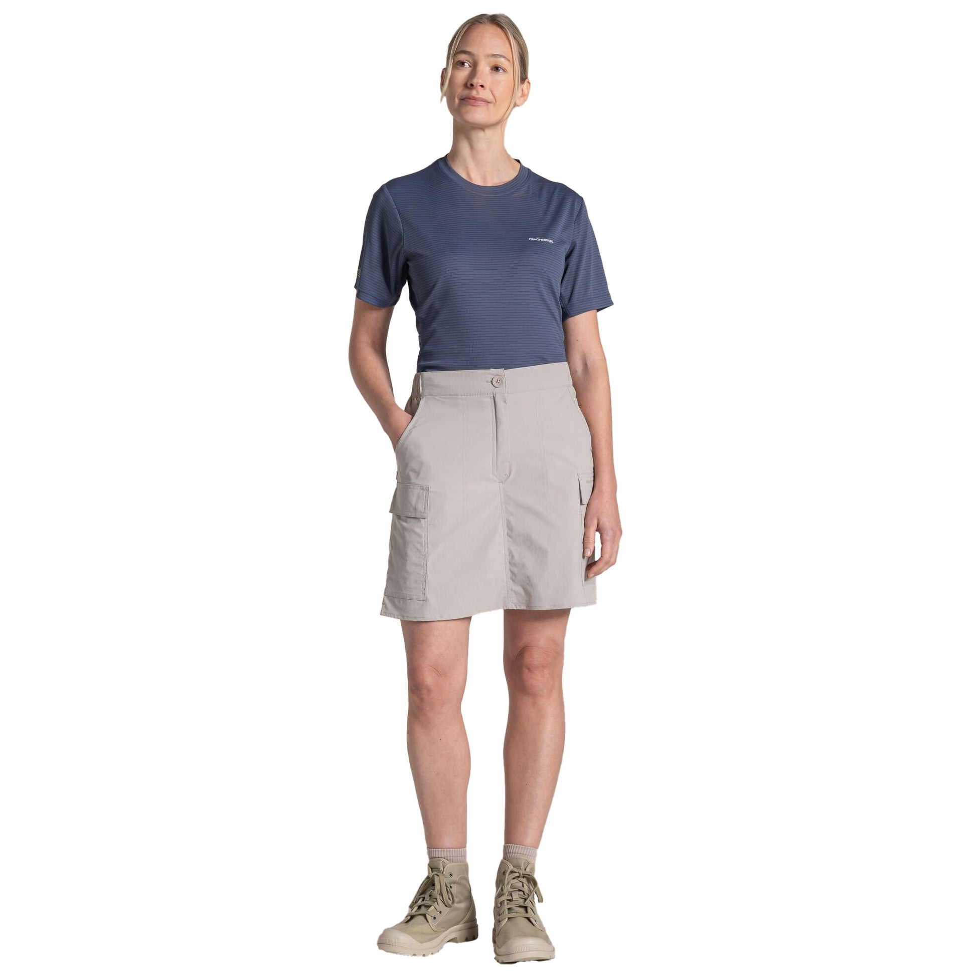Soft Mushroom - Pack Shot - Craghoppers Womens-Ladies NosiLife Pro Cargo Skirt