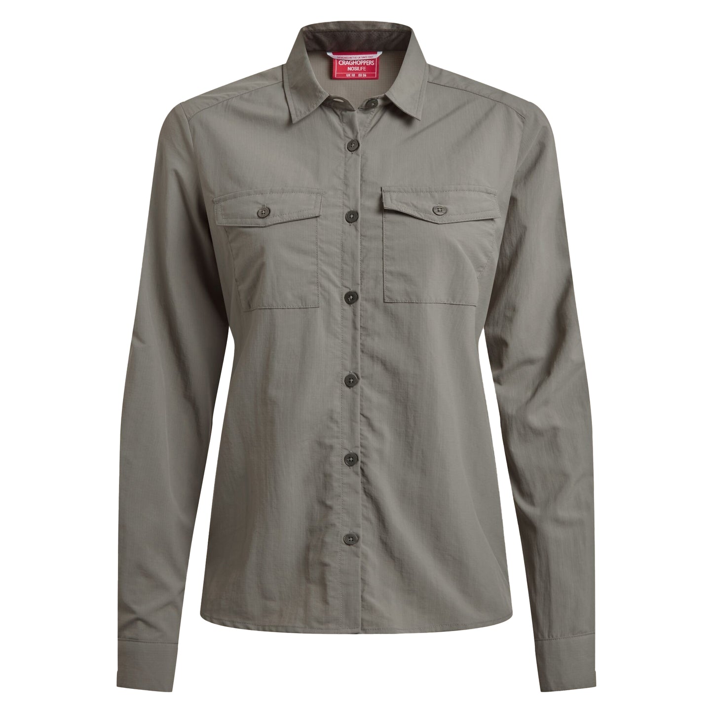 Vert - Front - Craghoppers Womens-Ladies Loukkos Nosilife Long-Sleeved Shirt